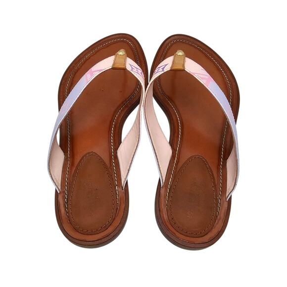 Louis Vuitton LV Sunny Flat Thong Sandal Flip Flop Pink Purple Size 38 US 8 - Picture 5 of 12